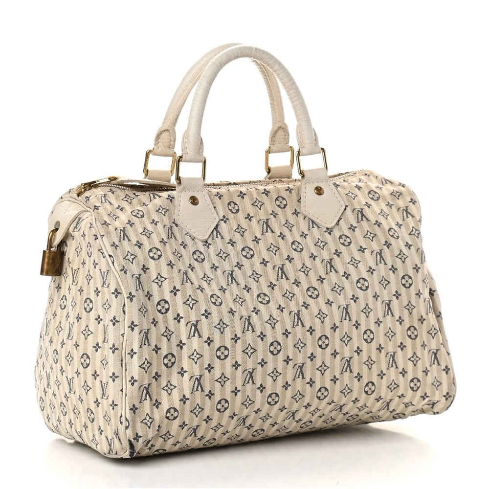 Louis Vuitton Mini Lin Croisette Speedy 30 Blue